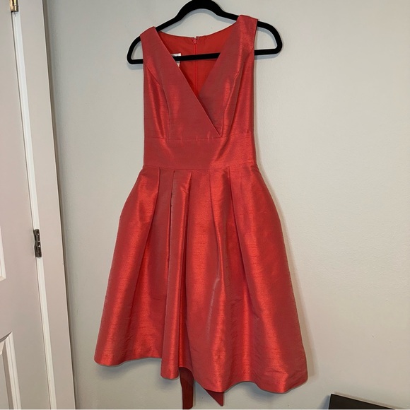 Alfred Sung - D666 V Neck Short Bridesmaid Dress - Picture 4 of 6